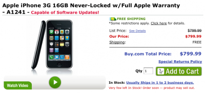 Unlocked iPhone 3G