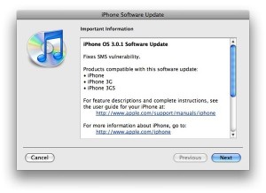 iPhone 3.0.1