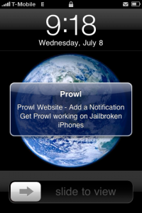 Prowl Push Notifications On Jailbroken iPhone